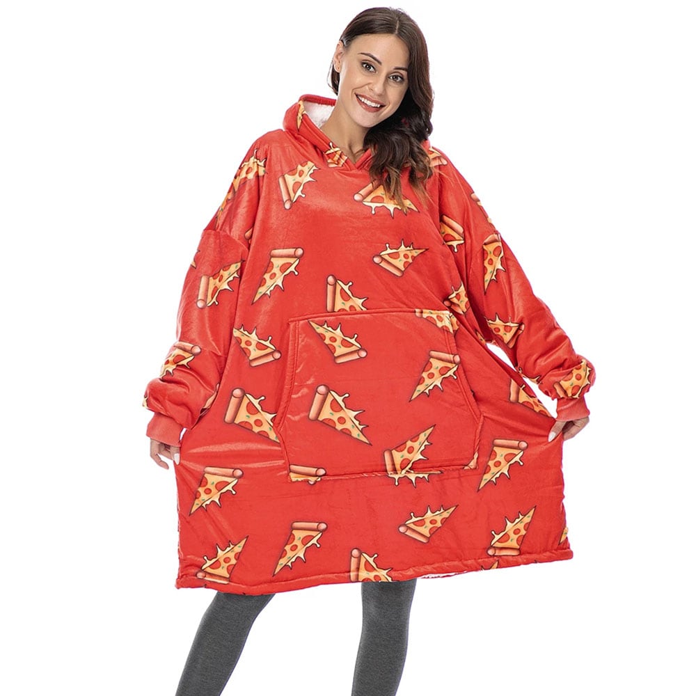 Filt hoodie Oversized - Pizza