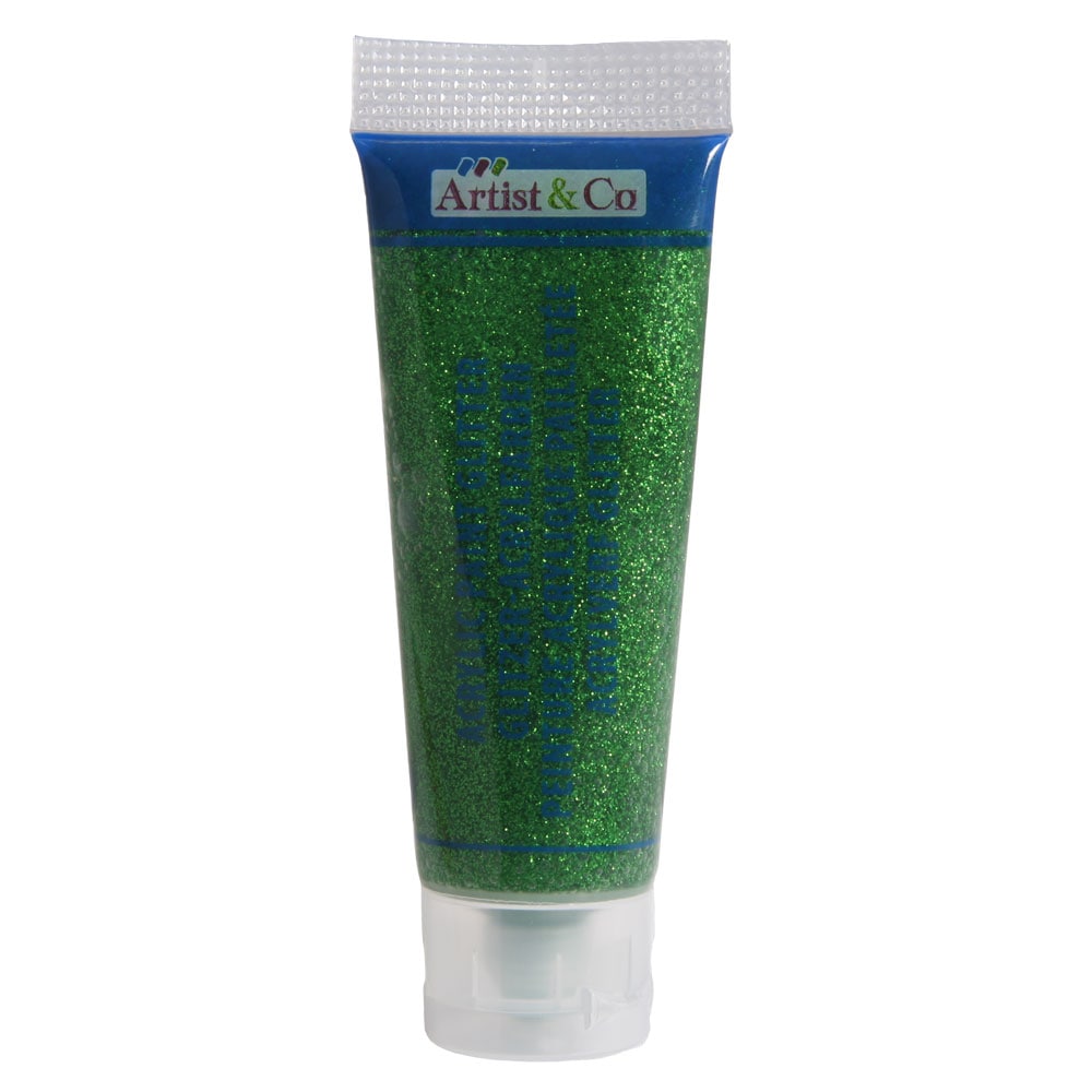Artico akrylmaling glitter 75ml - Grønn