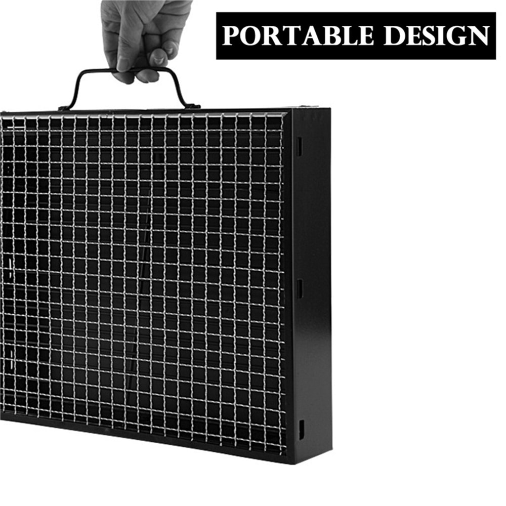 Minigrill / portabel sammenleggbar kullgrill med bærehåndtak for camping, piknik og turer