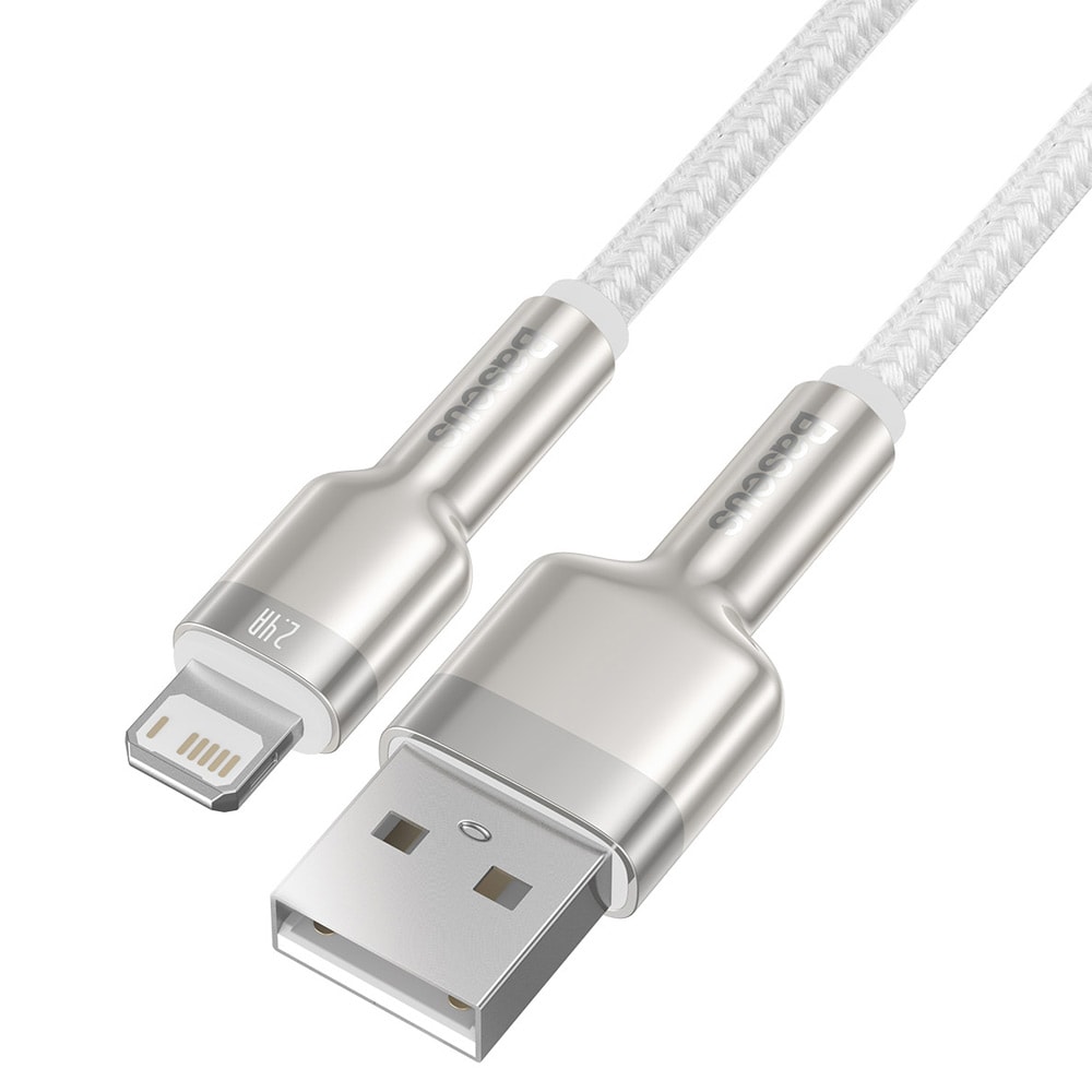 Baseus Cafule Metal USB -Lightning 1 m 2,4A Hvit