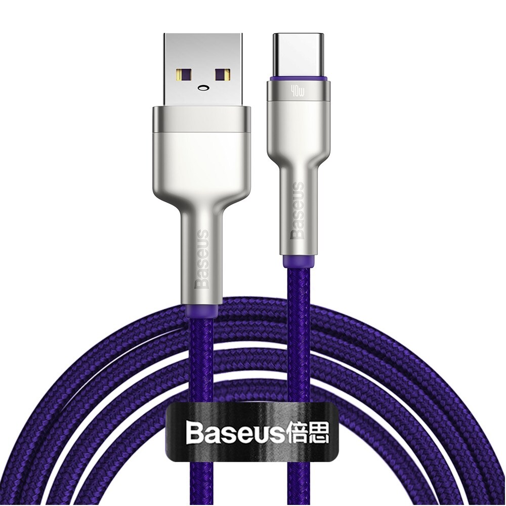 Baseus Cafule Metal USB - USB-C 40W 2 m Lilla
