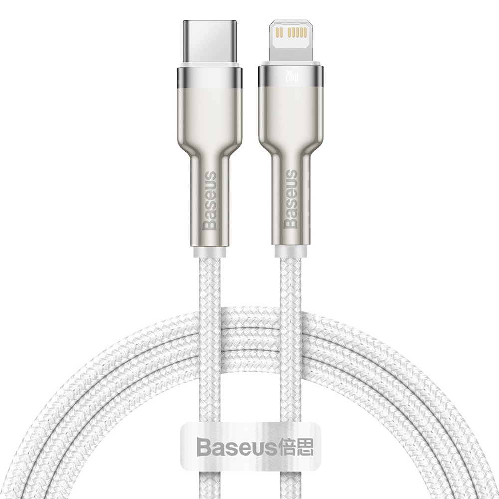 Baseus Cafule Metal USB-C - Lightning 20W 1 m hvit