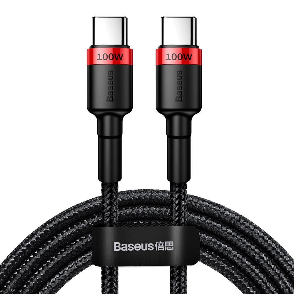 Baseus Cafule PD USB-C - USB-C 100W 5A 2 m Rød/Sort