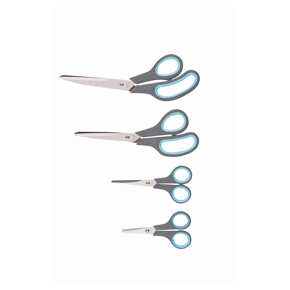 Alpina saks 4 stk for hjem, kontor og hobby - 25, 21, 14 og 12 cm