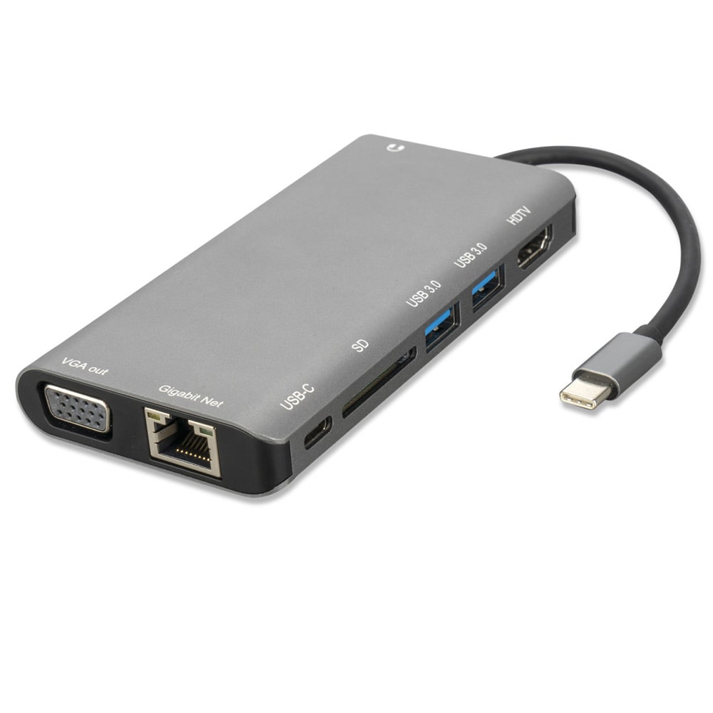 4Smart 8i1 Hub USB-C til Ethernet, HDMI, 2x USB 3.0