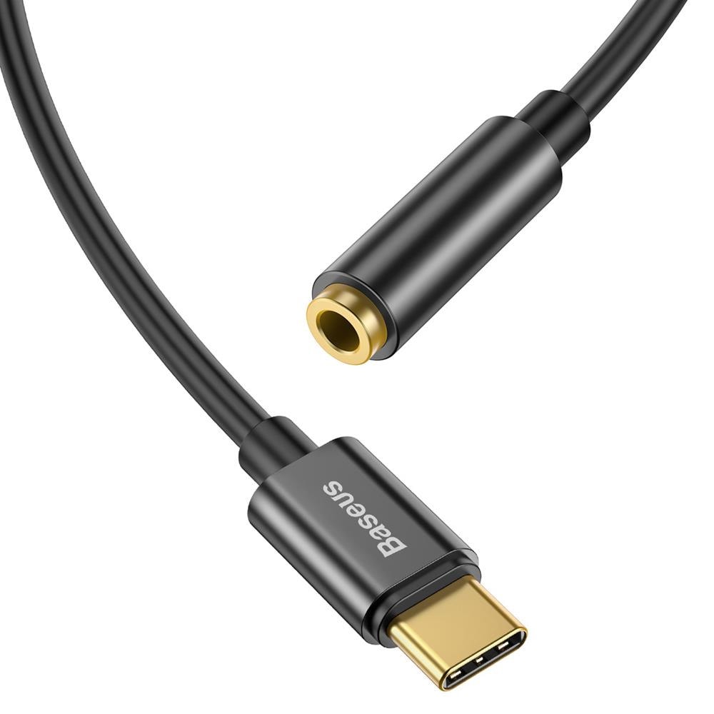 Baseus L54 USB-C til 3,5 mm Adapter Sort