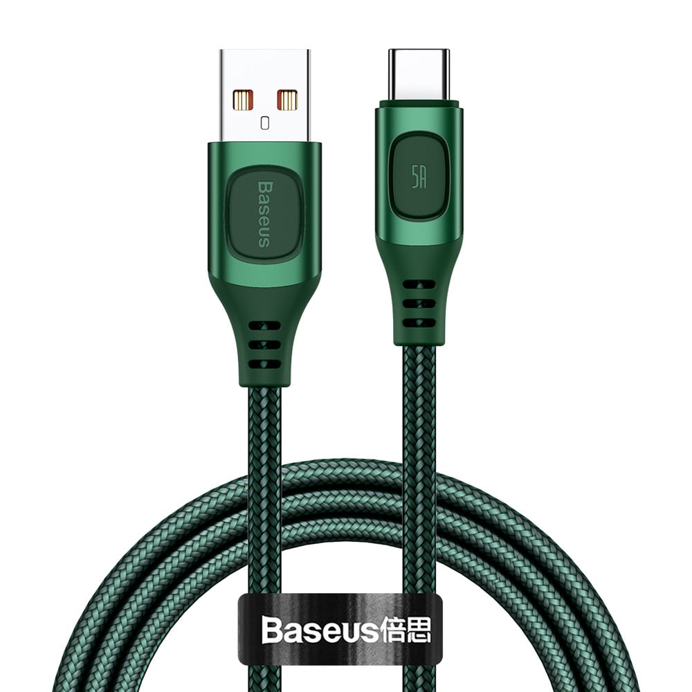 Baseus Flash USB - USB-C 5A 1m Grønn