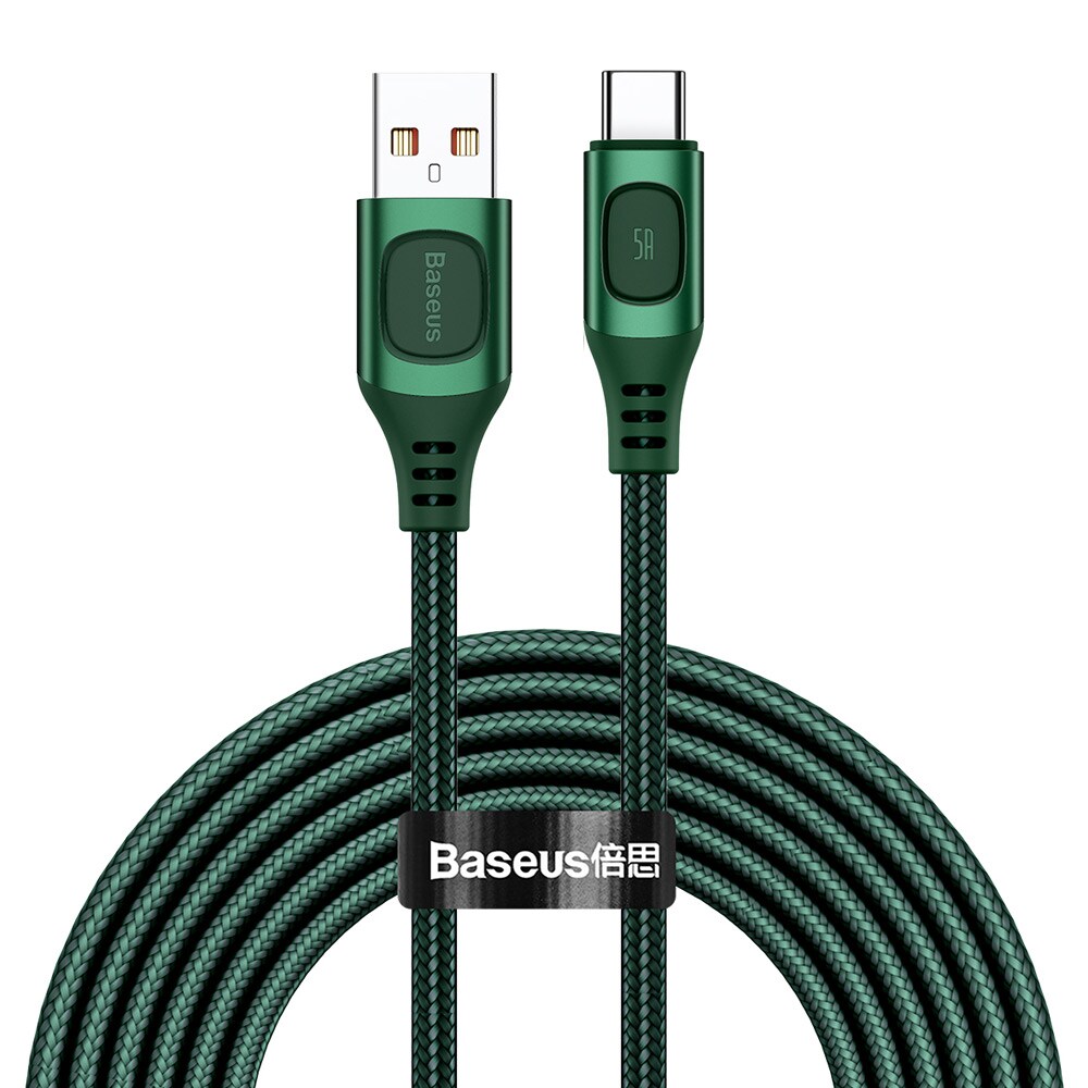 Baseus Flash USB - USB-C 5A 2m Grønn