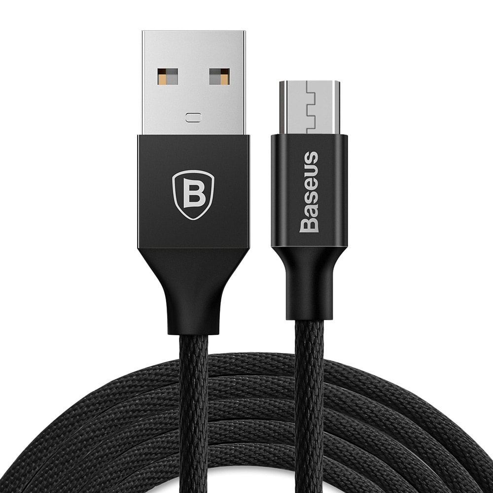 Baseus Yiven USB - microUSB 2A 1,5m Sort
