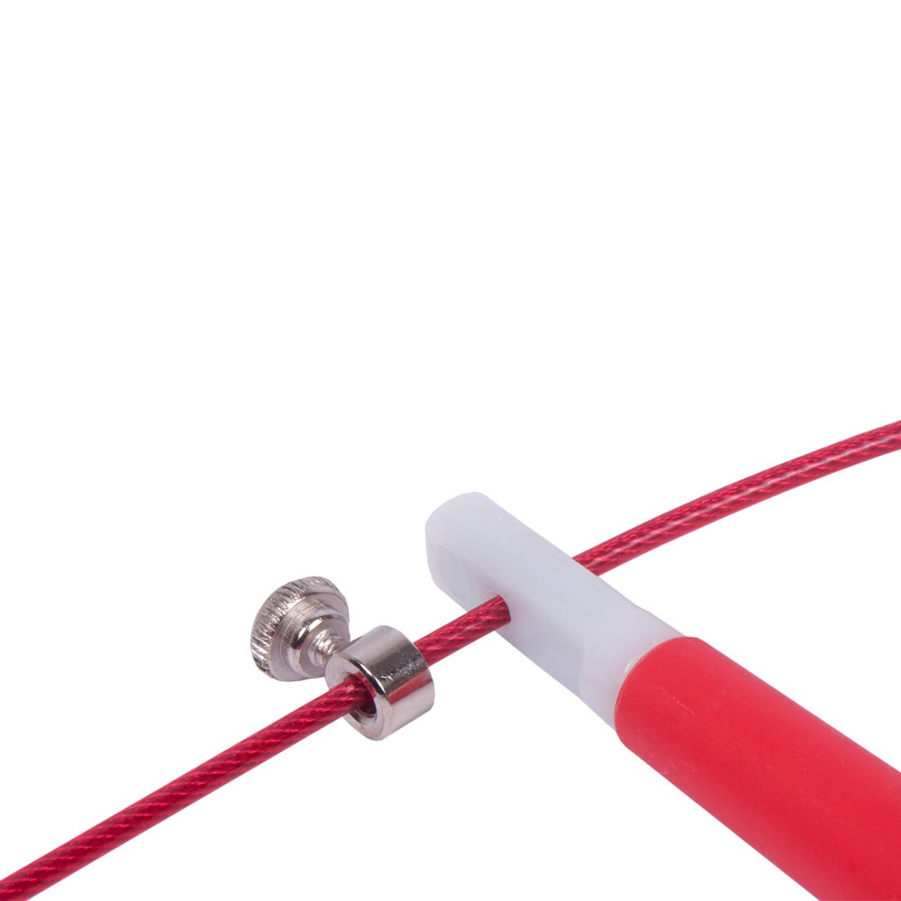 Hoppetau med ståltråd 3m Rød