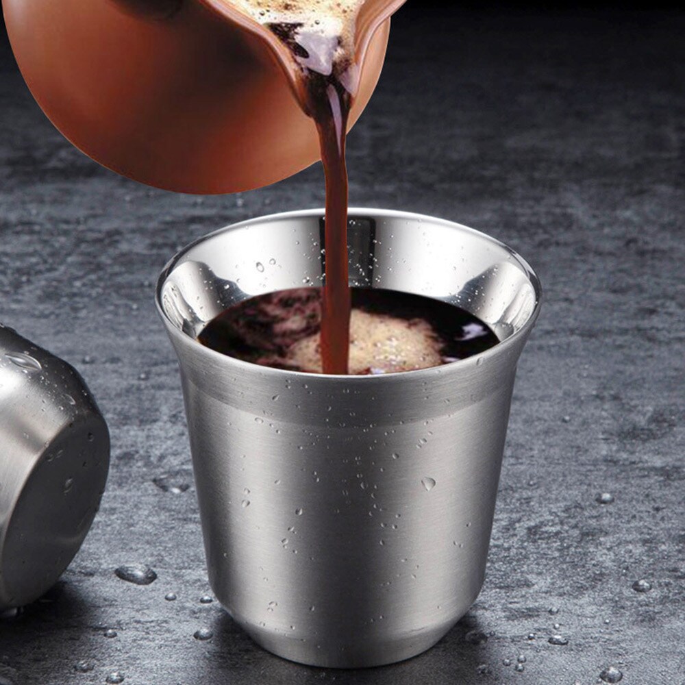 Kaffekopp Rustfritt stål 80ml