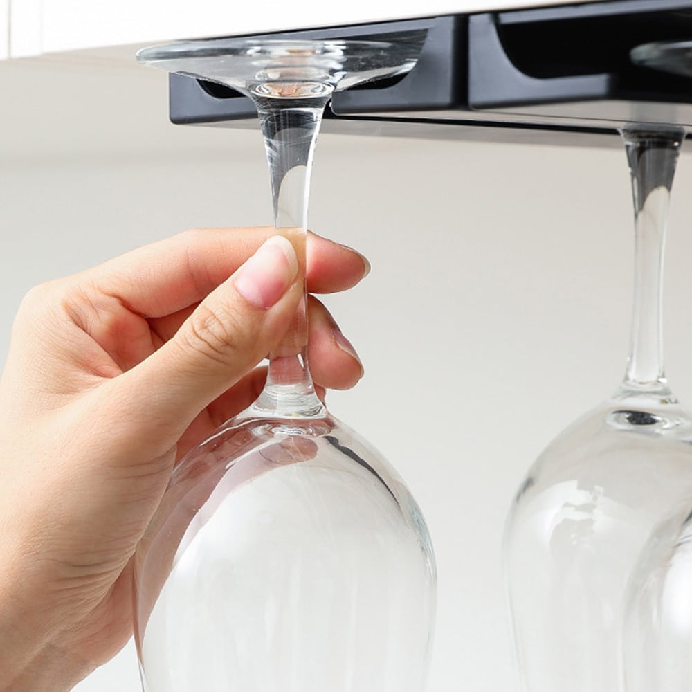 Vinglassholder under hylle 2 stk – glassholder / glassoppbevaring