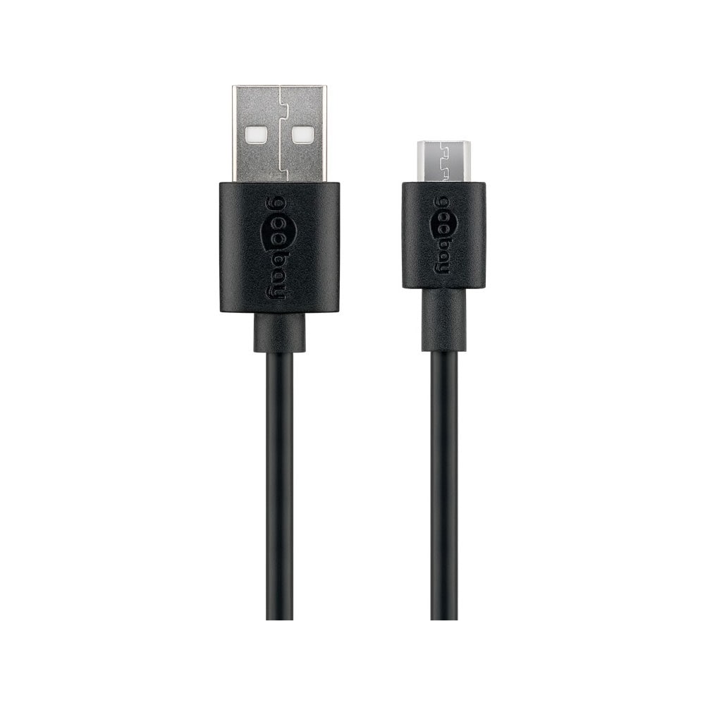 Hurtigladingskabel MicroUSB - Sort