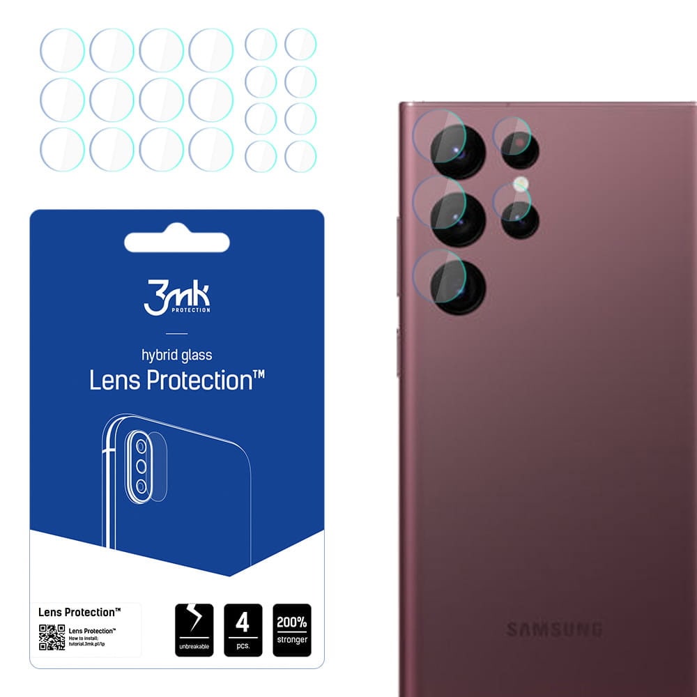 3mk Hybrid Linsebeskytter Kamera til Samsung Galaxy S22 Ultra