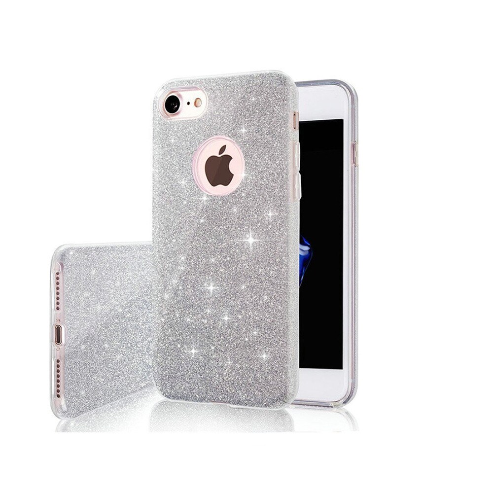 Glitterdeksel til iPhone 12 Pro Max Sølv