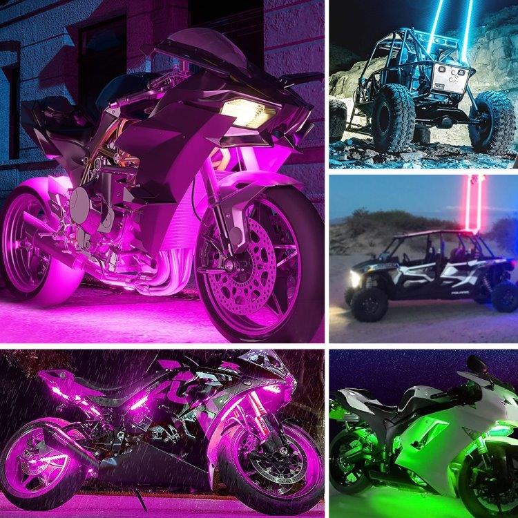 12-i-1 LED-lys RGB for motorsykkel