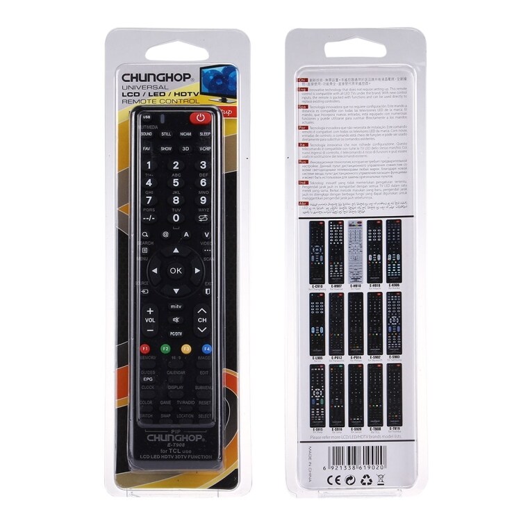 Universal fjernkontroll for TCL LED TV/LCD TV/HDTV/3DTV