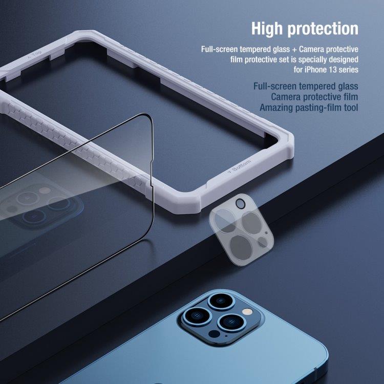 Skjermbeskytter med herdet glass og linsebeskytter for iPhone 13 Pro