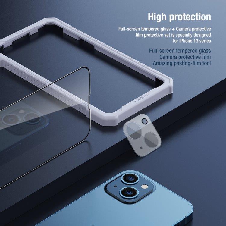 Skjermbeskytter med herdet glass og linsebeskytter for iPhone 13