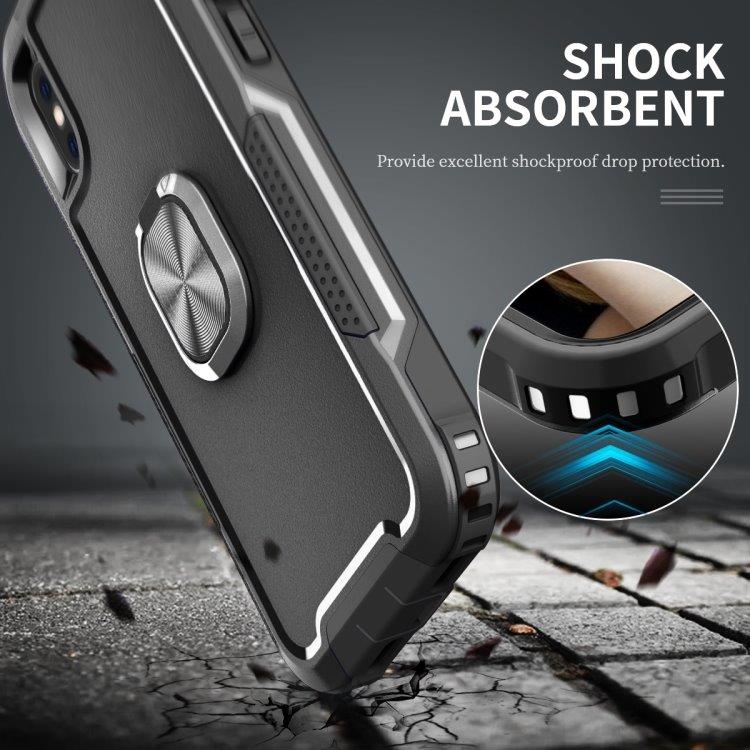 Kraftig mobildeksel med ringholder for iPhone XS Max