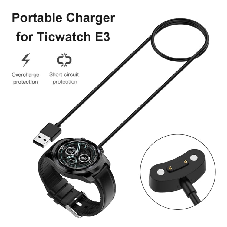 Ladekabel for Ticwatch E3/Pro 3/Pro 3 LTE