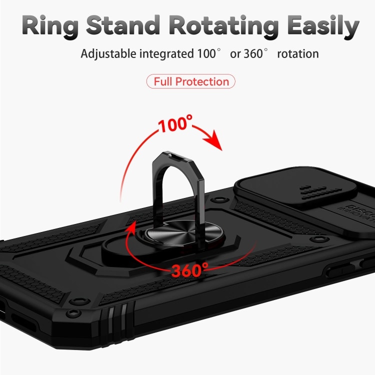 Deksel med kamerabeskyttelse og ringholder for iPhone 11 Pro Max