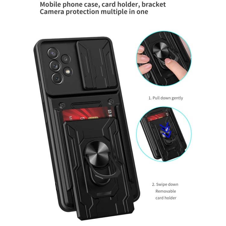 Deksel med kamerabeskyttelse og skjult kortspor for Samsung Galaxy A53 5G