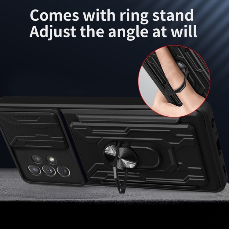 Deksel med kamerabeskyttelse og skjult kortspor for Samsung Galaxy A53 5G