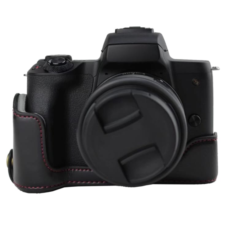 Bunnbeskyttelse i PU-skinn Canon EOS M50 / M50 Mark II Sort