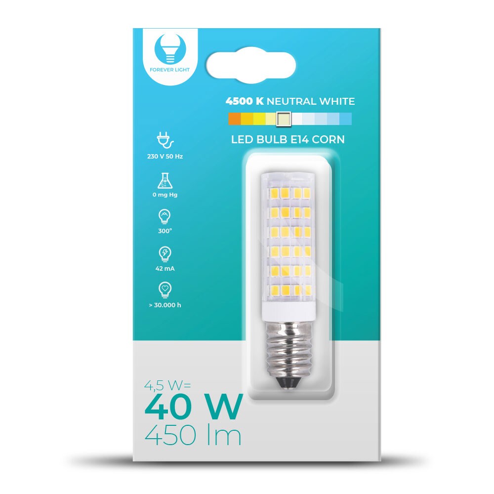 LED-Lampe E14 Corn 4.5W 230V 4500K 450lm
