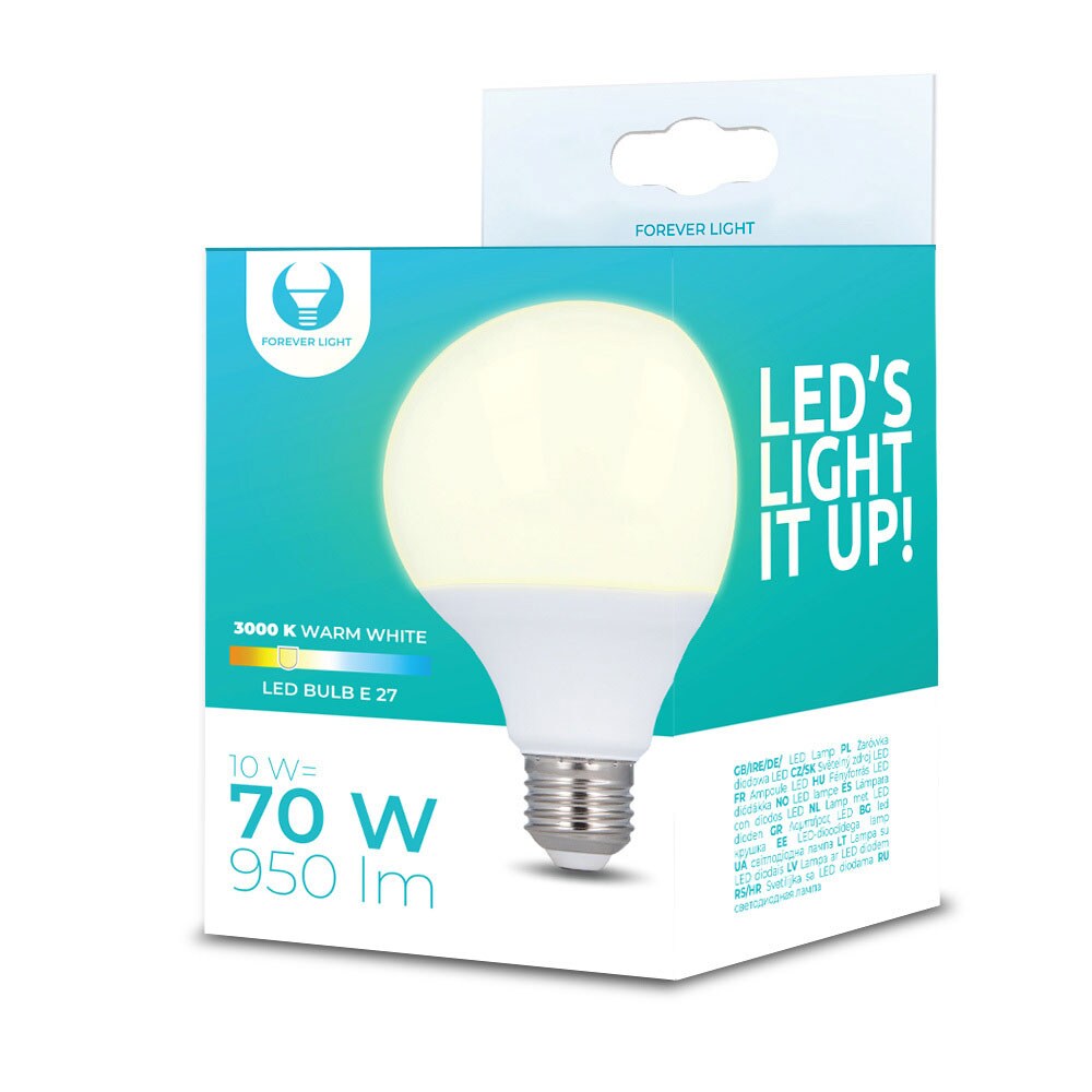 LED-Lampe E27 G95 10W 230V 3000K 950lm