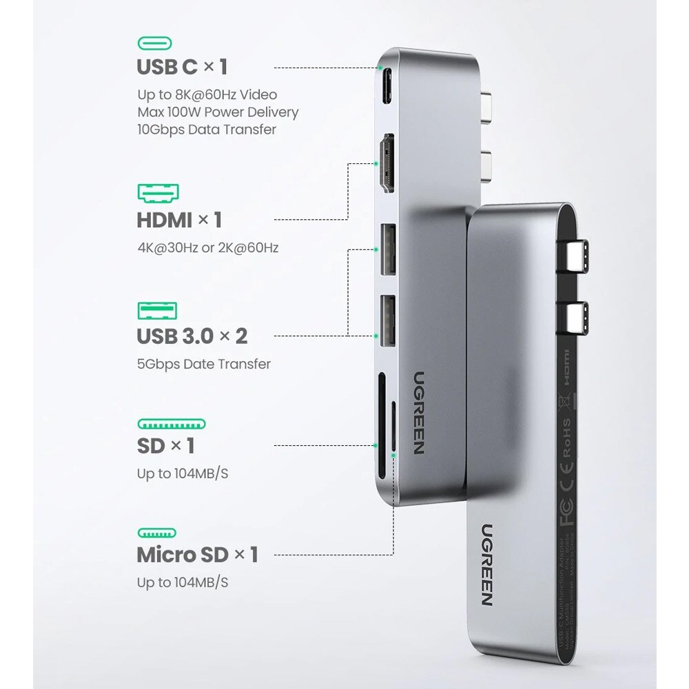 USB Type-C Hub til Macbook Pro