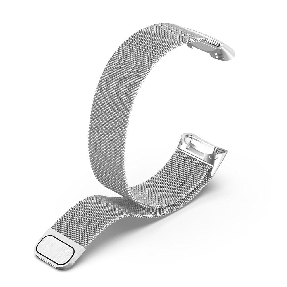 Milanese Loop-armbånd til Fitbit Charge 5 - Sølv