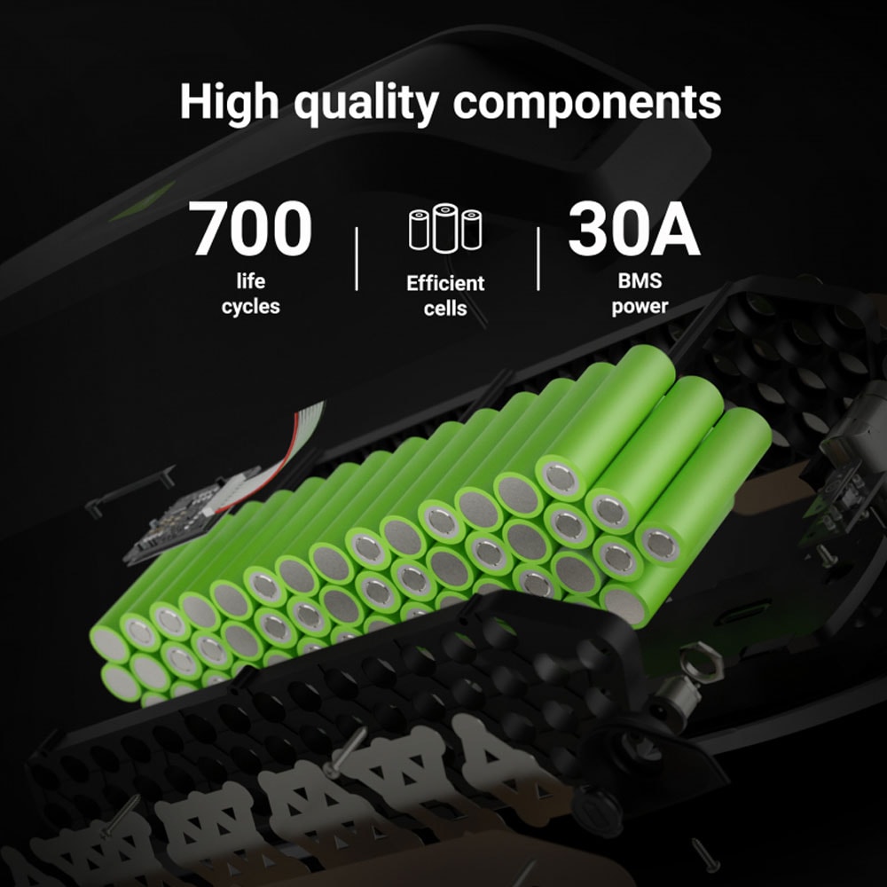 Green Cell elsykkelbatteri 48V 13Ah med lader