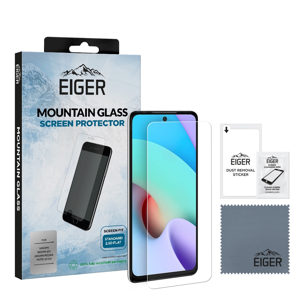 Eiger Mountain Glass 2.5D Screen Protector til Xiaomi Redmi 10/Note 10 5G