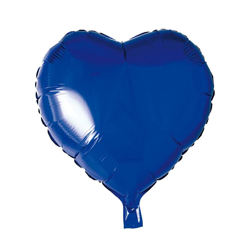 Folieballong Blå - Hjerte