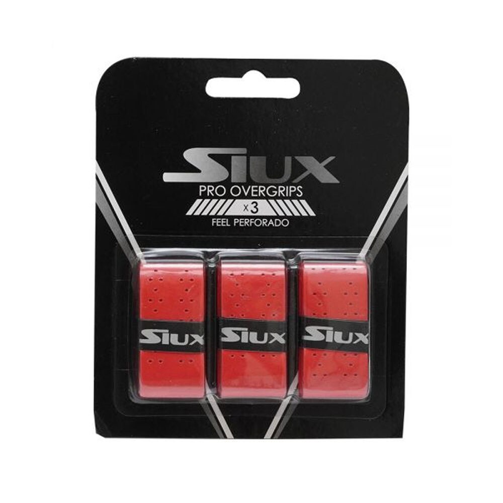 Siux Pro Overgrips - Rød perforert 3-pakning