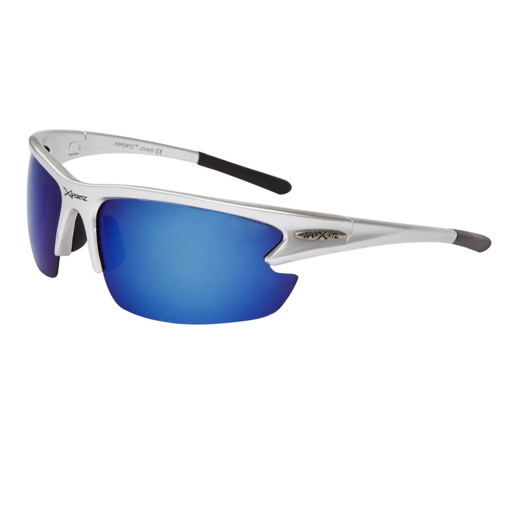 Xsports Solbriller XS53 Sølvfargede med blå linse