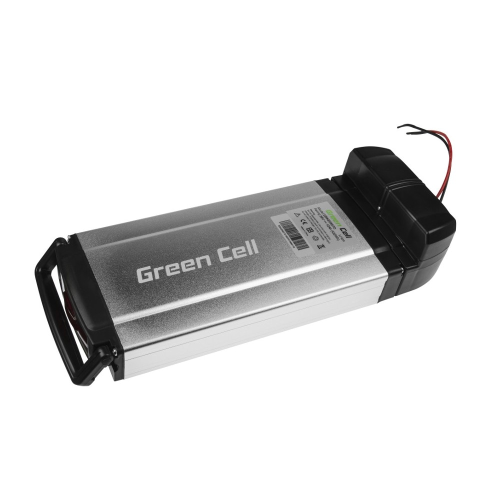 Green Cell elsykkel batteri bakre stativ 36V 12Ah 375x150x85mm med lader - RCA