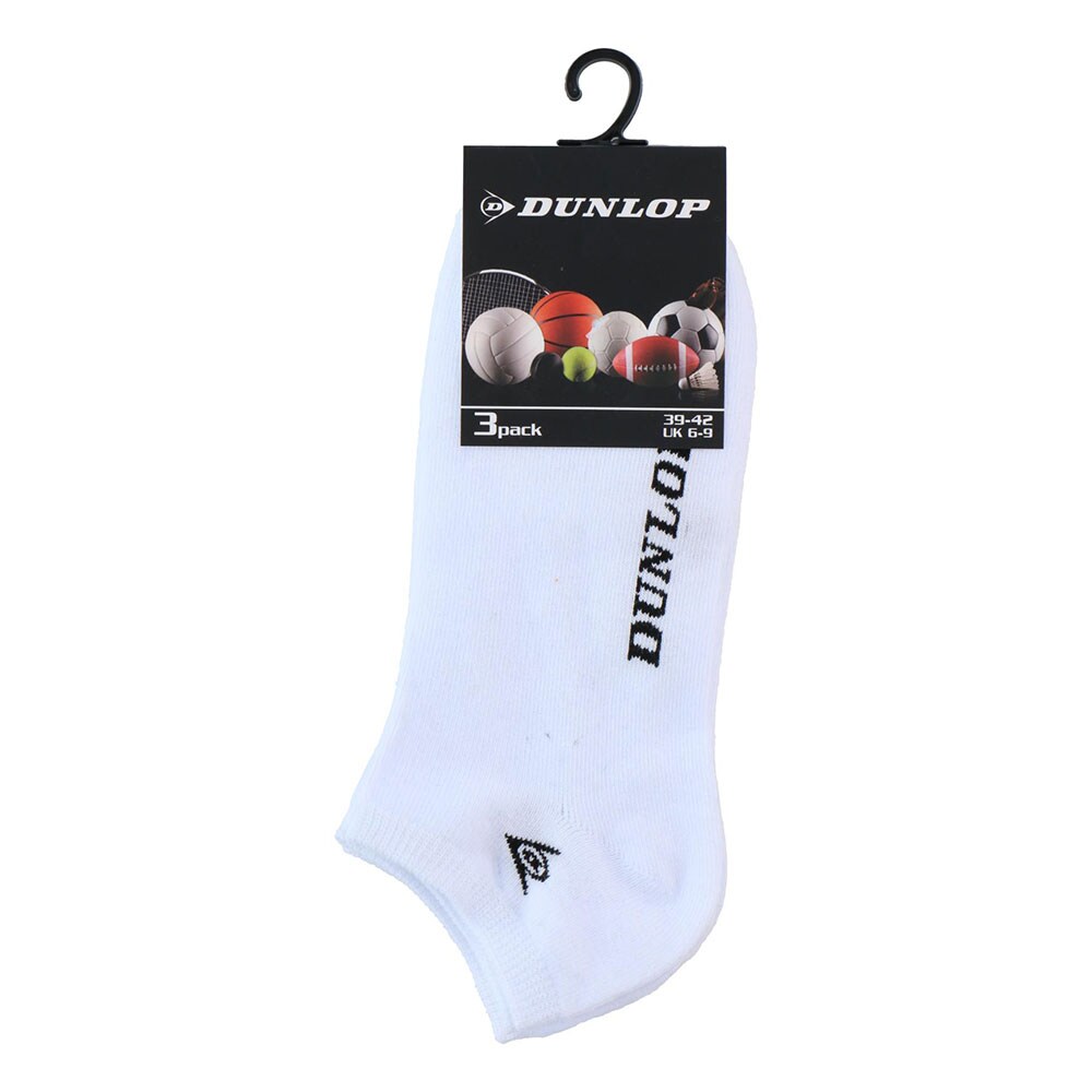 Dunlop Ankelstrumpor 2-par 43-46  - vit