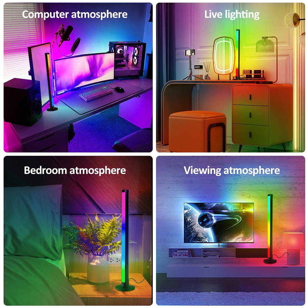 Lydaktivert LED bordbelysning RGB