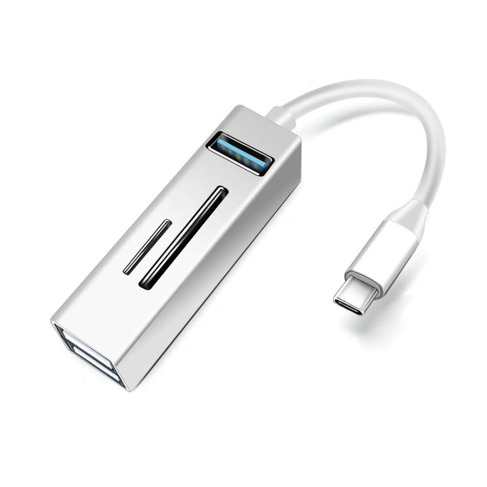 USB Type-C til USB och Minnekortleser