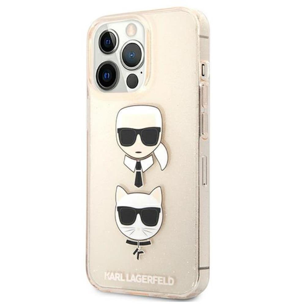 Karl Lagerfeld deksel til iPhone 13 Pro Max 6,7" - Gull/Glitter