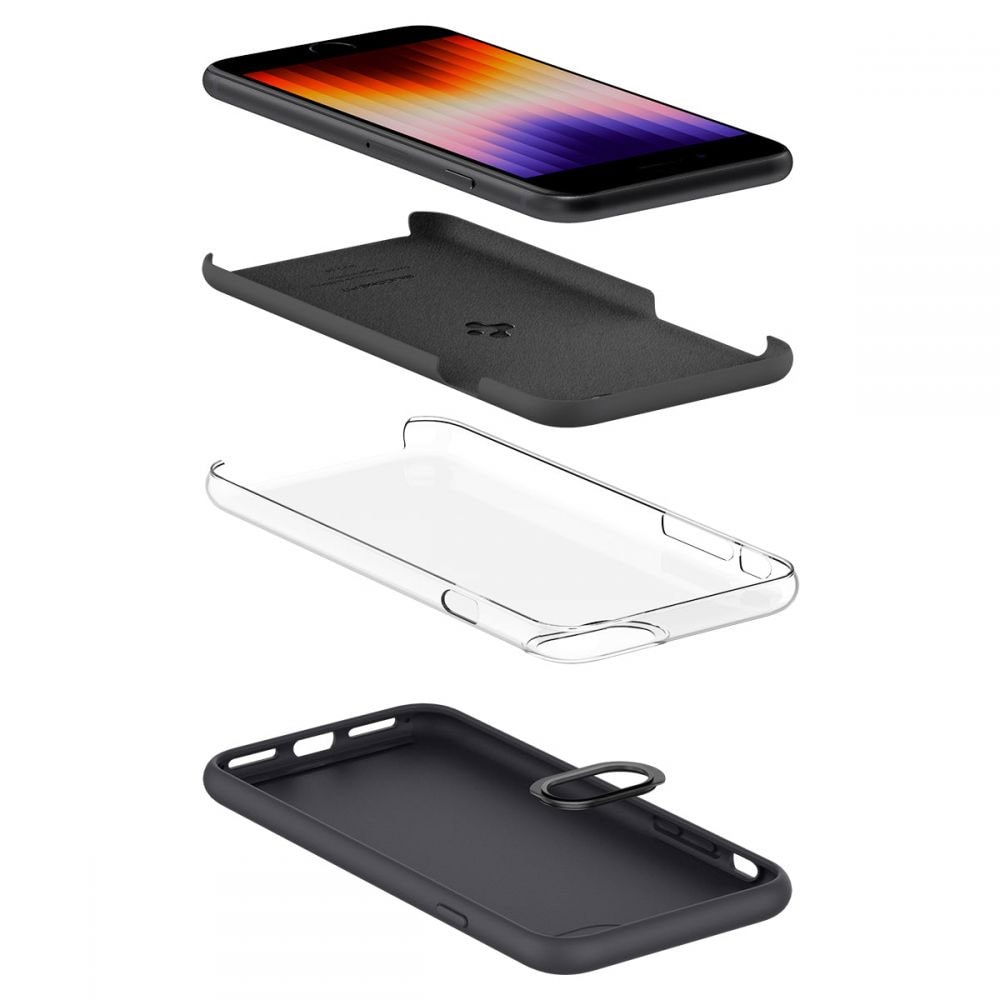 Spigen silikondeksel til iPhone 7 / 8 / SE 2020 / 2022 - sort