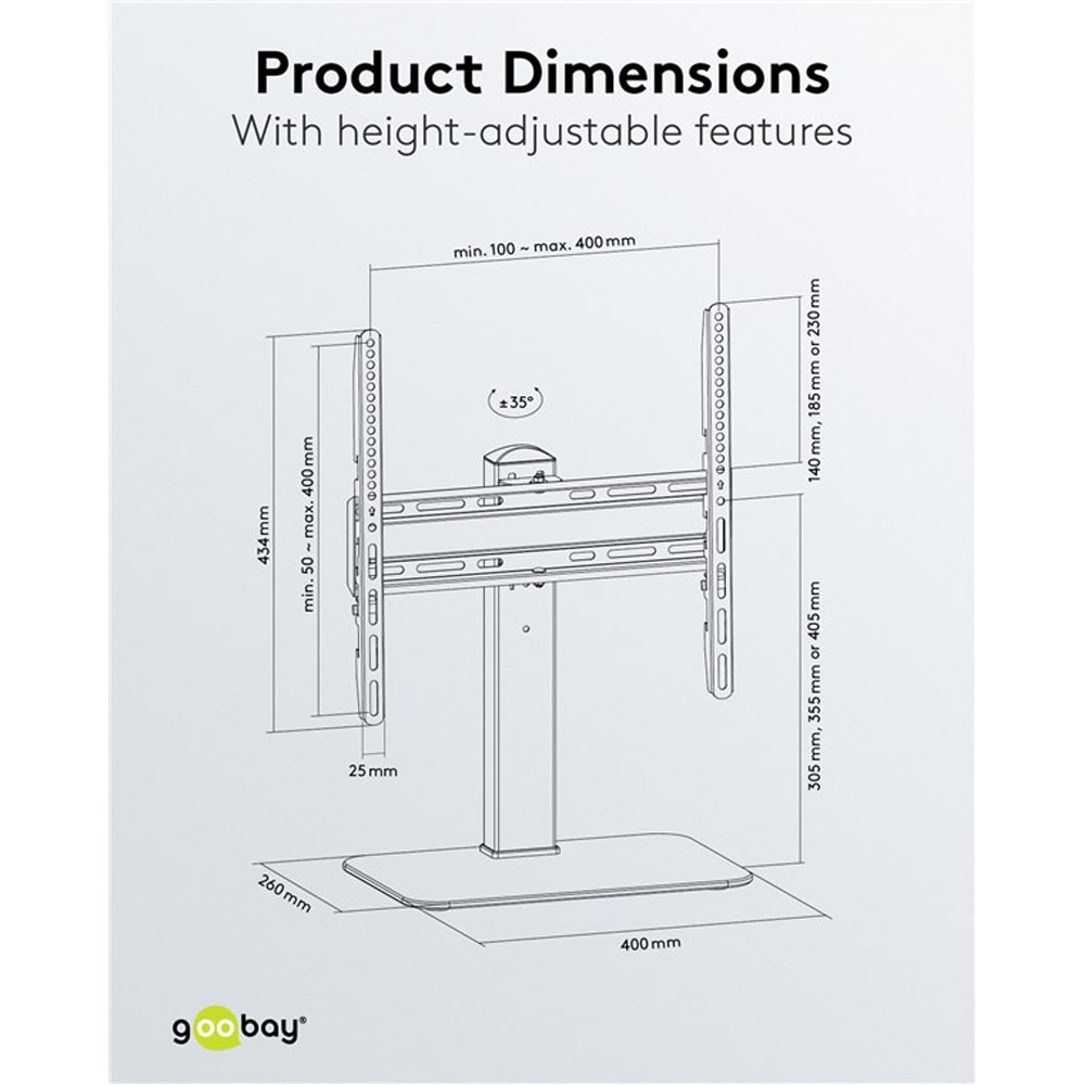 Goobay Basic Bordstativ for TV 32-55"