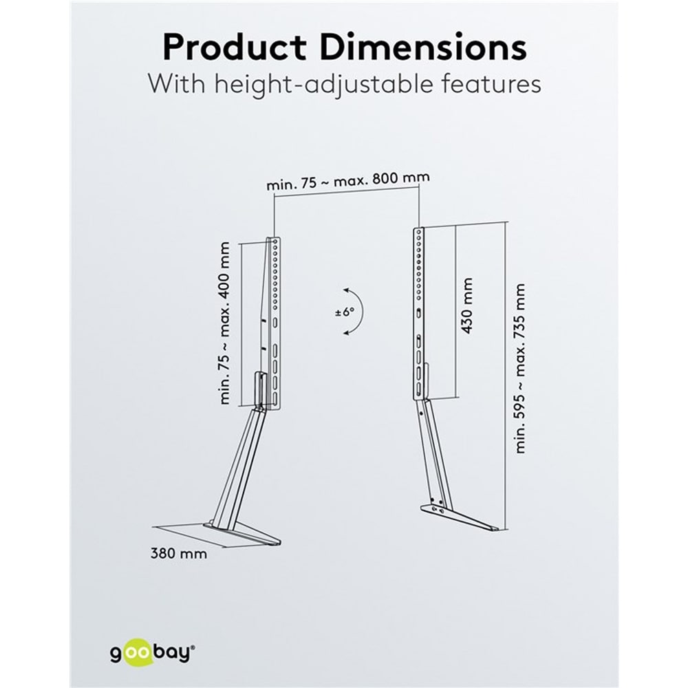 Goobay Basic Bordstativ for TV 32-70"
