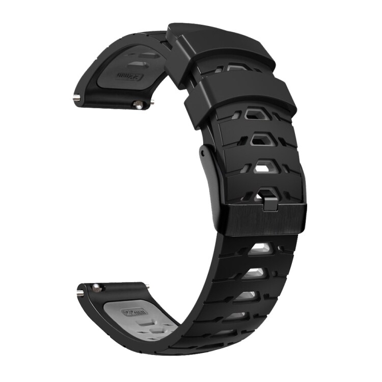 Silikonarmbånd til Samsung Galaxy Watch 46mm - sort/grå