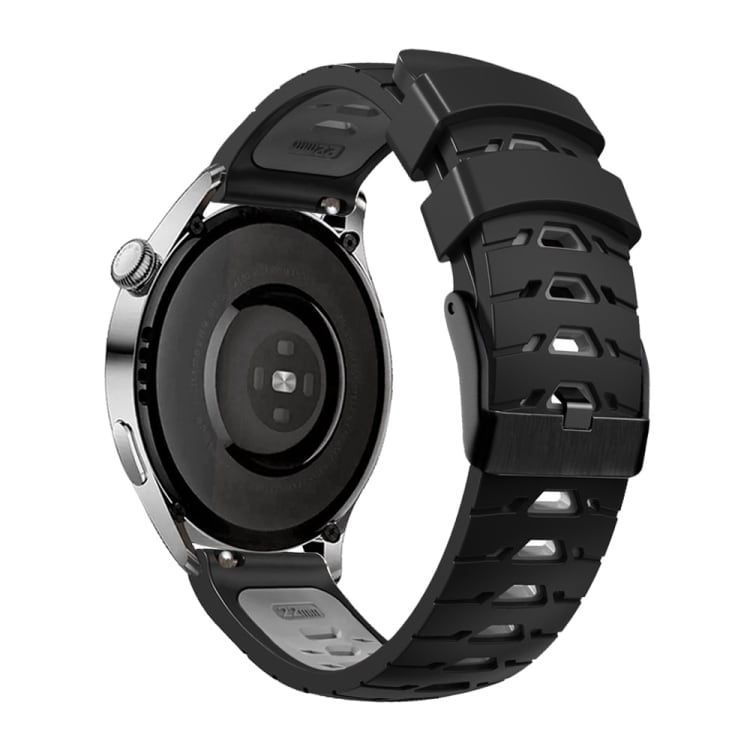 Silikonarmbånd til Samsung Galaxy Watch 46mm - sort/grå