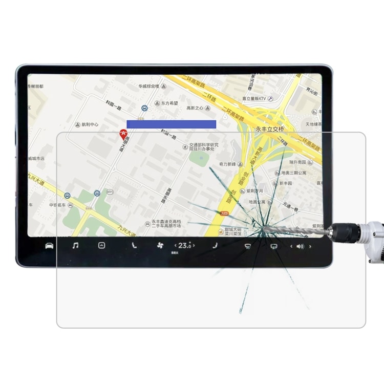 Herdet skjermbeskytter for Tesla GPS-navigator 15.6