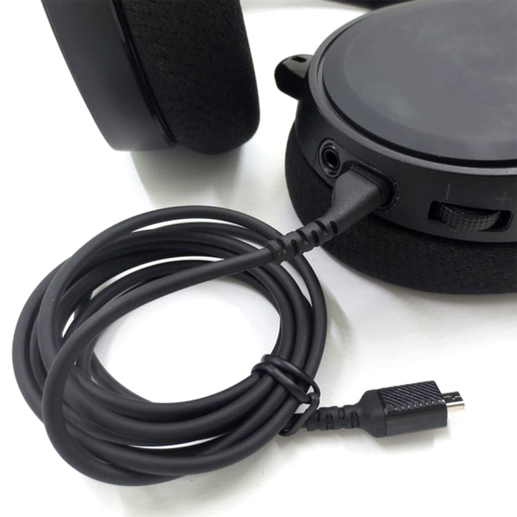 Lydkabel 8-pinners til Steelseries Arctis 3/5/7 - Svart